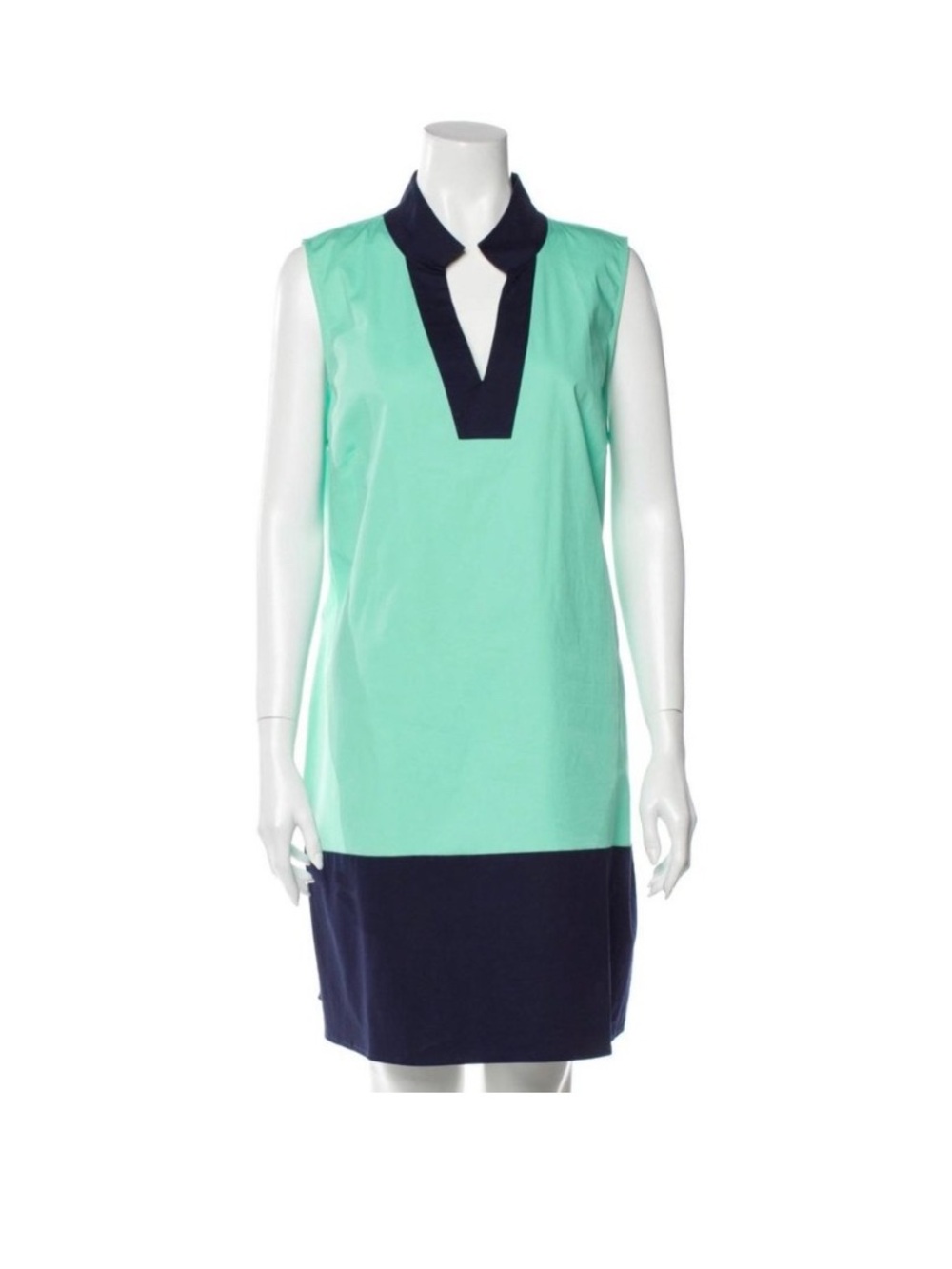 Sail to Sable Mint and Navy Colorblock Dress